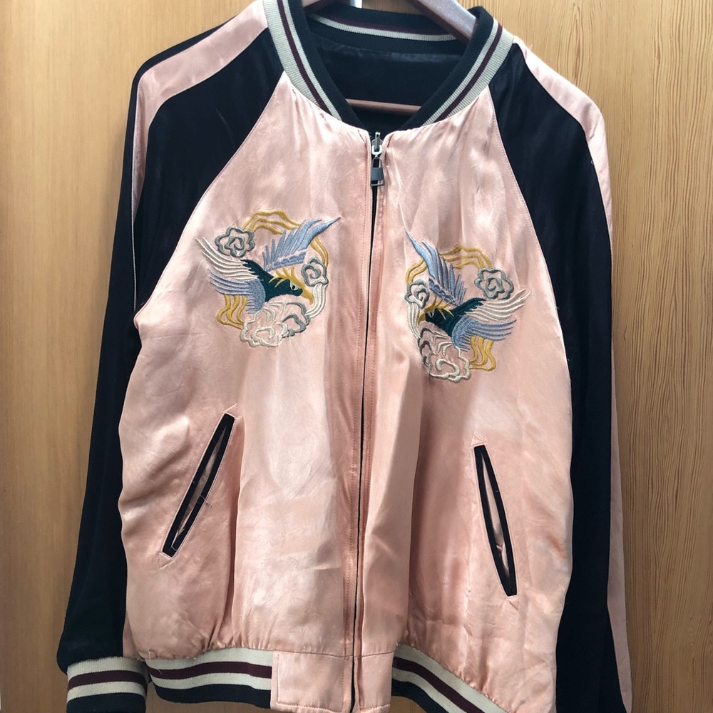 Zara reversible 80s bomber jacket